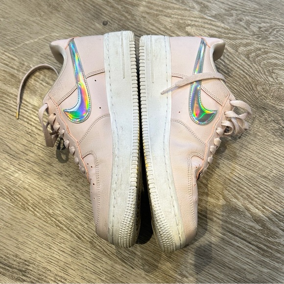 Nike Air Force 1 low pink  iridescent AF1 size 9 - Picture 8 of 10